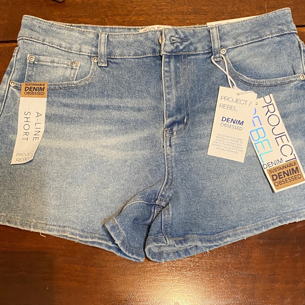 Project Rebel Blue Denim Shorts